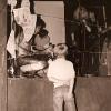 The Incredibly Strange Creatures, behind barbed wire & porno mags, Killayoni Club, 1982 - Source: Kate Buck