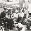 Alan Bamford, far right with Lawton Ellery, Lindsay and Ollie Olsen, c. 1979 - Source: Kate Buck