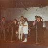 The Beaumaris Tennis Club Quartet: Rowland Polio Penguin, Joanne Murtagh and Debra Goldsmith, 1980 - Source: Amnestie Wirth