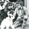 Les Futo and dog, punk art exhibition, 1984 - Source: Les Futo