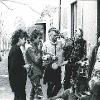 Punks at art exhibition 1984, including Les Futo and Gillian Farrow - Source: Liz Gash