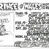 Prince of Wales gig flier, 1985 - Source: Fred Negro