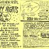 Grosvenor Hotel flier, 1986 - Artwork by Fred Negro - Source: Fred Negro